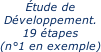 Étude de Développement. 19 étapes (n°1 en exemple)